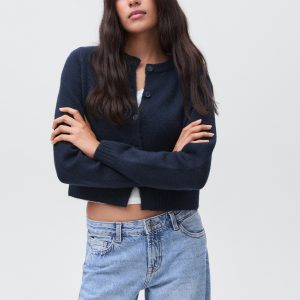 Knitted button cardigan