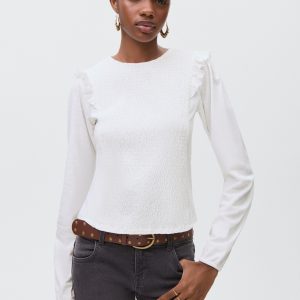 Ruffles ruched T-shirt