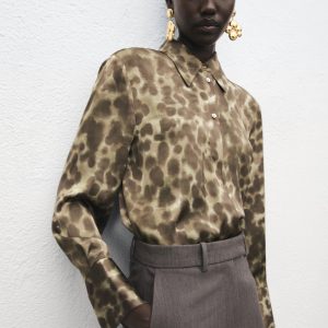 Satin print shirt