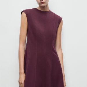 A-line dress with seams