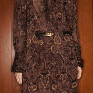 A-line skirt with paisley print