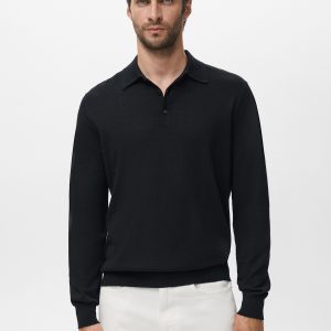100% merino wool polo jumper