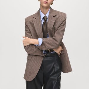 Wide-leg leather trousers