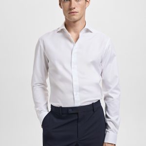 100% cotton slim-fit formal shirt