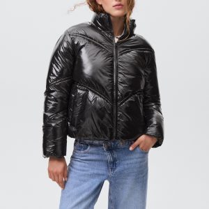 Shiny quilted anorak