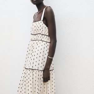 Plumeti midi dress