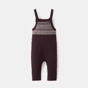 Jacquard knitted dungarees