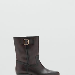 Buckle ankle boots
