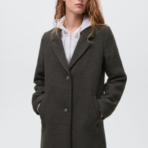 Checked overcoat