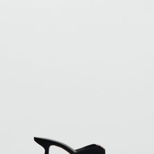 Velvet sandals with jewel embellishment