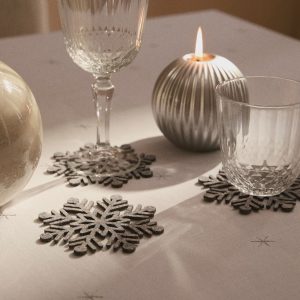 Snowflake felt coasters