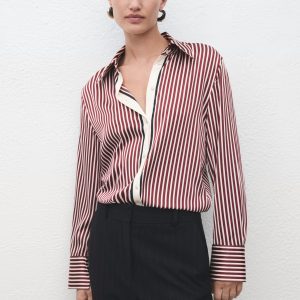 Combined striped shirt