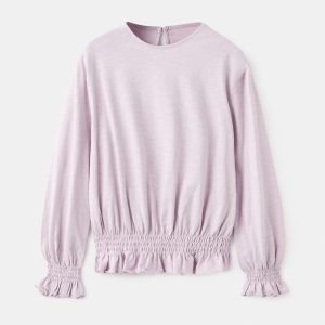 T-shirt with gathered details