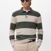 Knitted wool blend polo sweater
