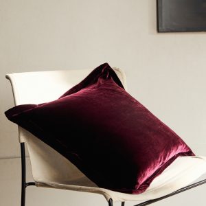 Velvet cushion with trim 17.72 in x 17.72 in
