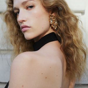 Combined crystal earrings