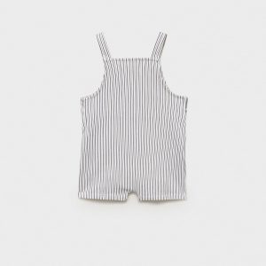 Striped short dungarees