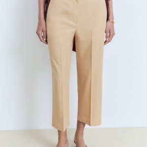 Straight-cut crop pants