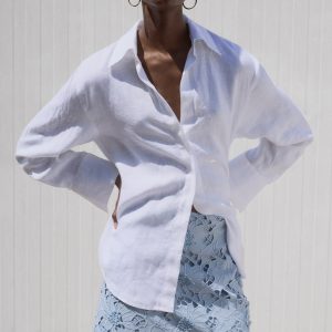 Embroidered cotton skirt