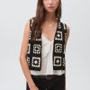 Crochet knitted vest