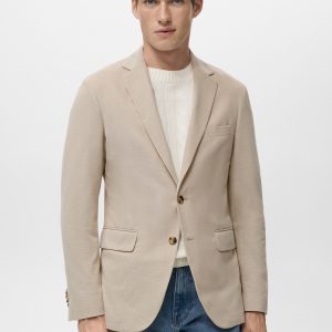 Verner slim-fit cotton blazer
