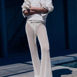 Crochet flared pants