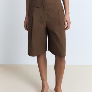Cotton suit bermuda shorts