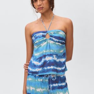 Top with tie-dye print