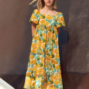 Tropical print dress