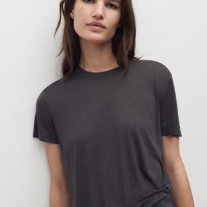 Short-sleeved micro-modal pajama top