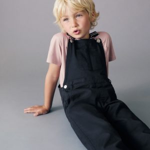 Long cotton dungarees