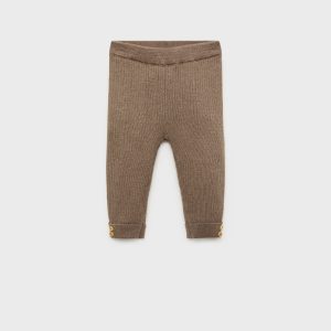 Ribbed knitted leggings