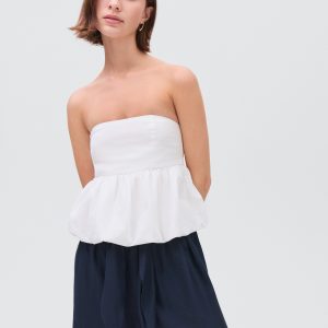 Linen shorts with bow