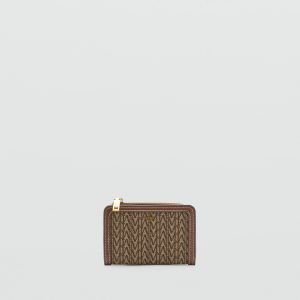 Small jacquard wallet with logo