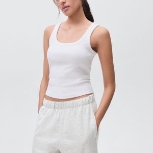 Cotton joggers with elastic waist