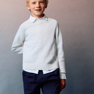 Knitted cotton sweater