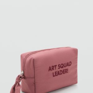 Embroidered cosmetic bag