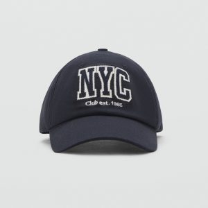 Cap with embroidered letter