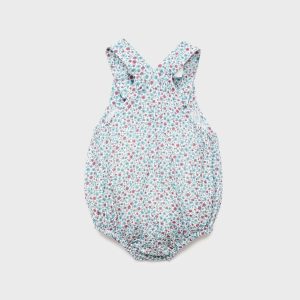 Floral-print romper suit