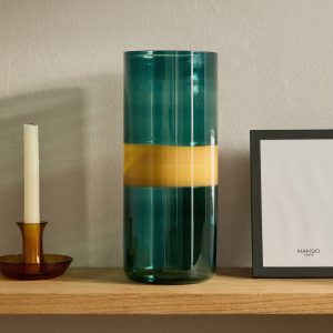 Borosilicate colored glass vase