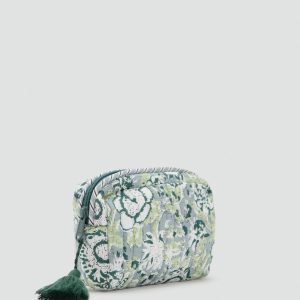 Floral-print cosmetic bag
