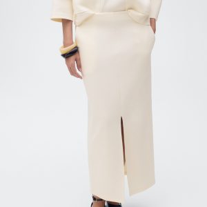 Cotton skirt with opening