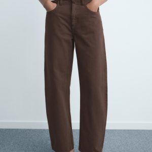 High-waisted barrel jeans