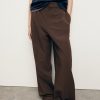 Low-rise wide-leg pants
