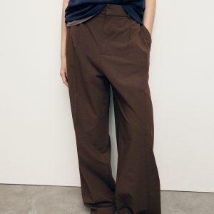 Low-rise wide-leg pants