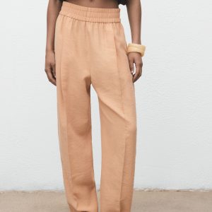 Lyocell pants with elastic waistband