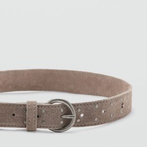 Studded leather belt