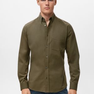 100% cotton regular fit pocket shirt