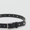 Studded faux-leather belt