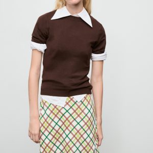 Short checked skirt
